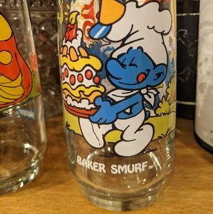 Smurf Pint Glass, Vintage, Pizza Hut